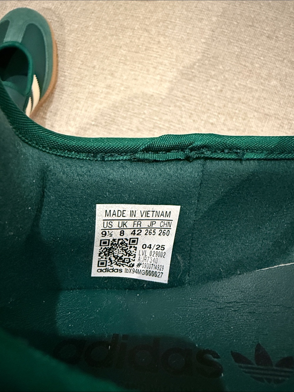 Adidas SAMBA Mary Janes Sz 9.5 green - Picture 5 of 5
